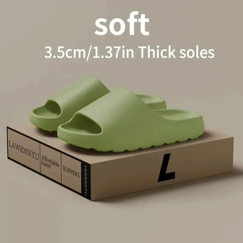 High Quality Super Soft EVA Sole Women Slippers for Men Bathroom Slippers Home Slides Couple Beach Sandals Male Slipper