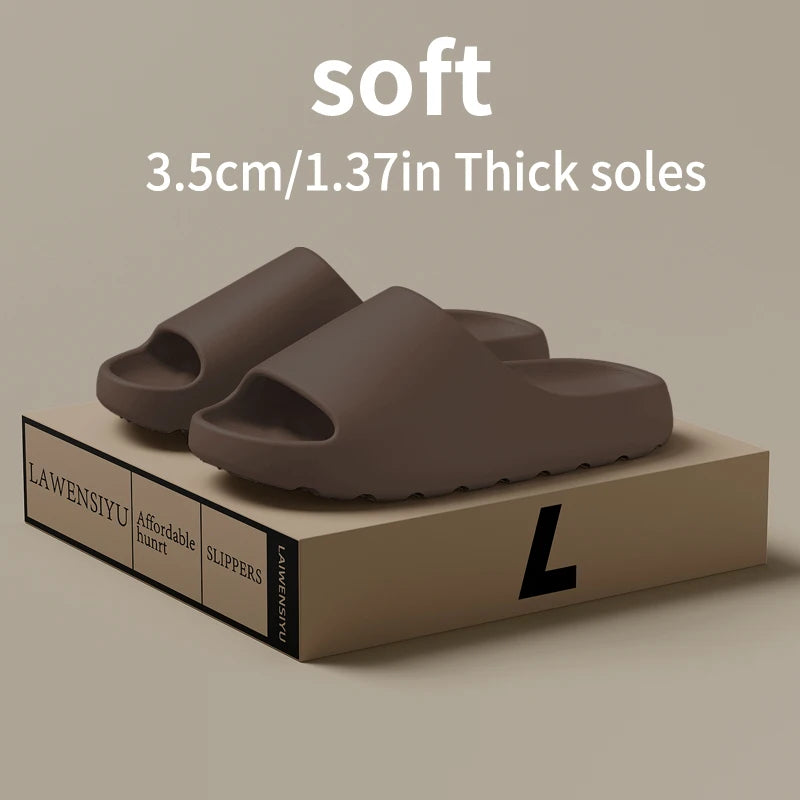 High Quality Super Soft EVA Sole Women Slippers for Men Bathroom Slippers Home Slides Couple Beach Sandals Male Slipper